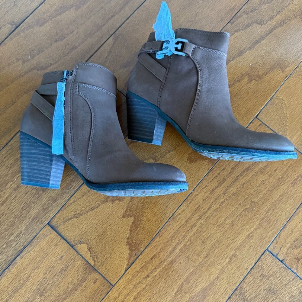 Sam Edelman Morgon Toasted Coconut Elko Nubuck Leather Brand New - Picture 7 of 10